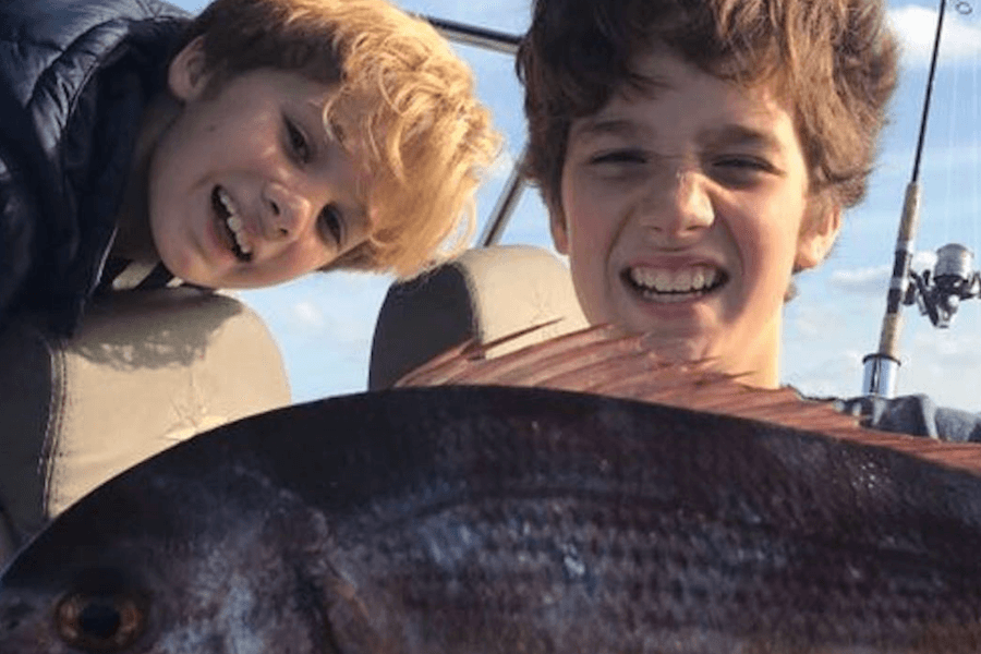Pesca en familia